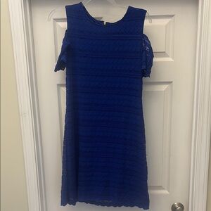 Studio Royal Blue Shoulder Midi Dress